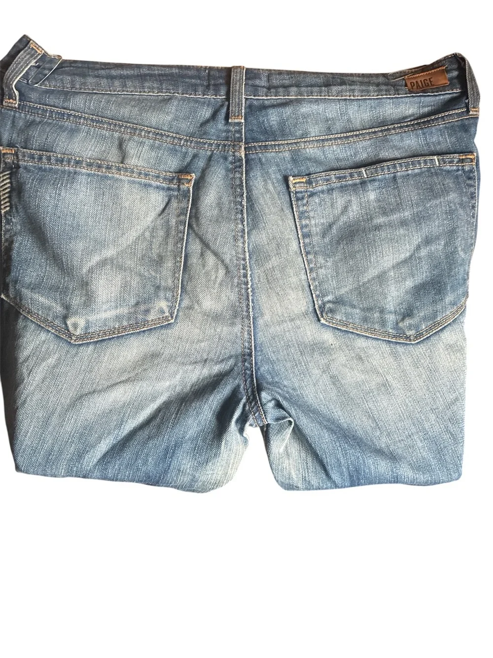 PAIGE Men's Slim Tapered Jeans Size 30 Medium Wash Whiskered Denim
